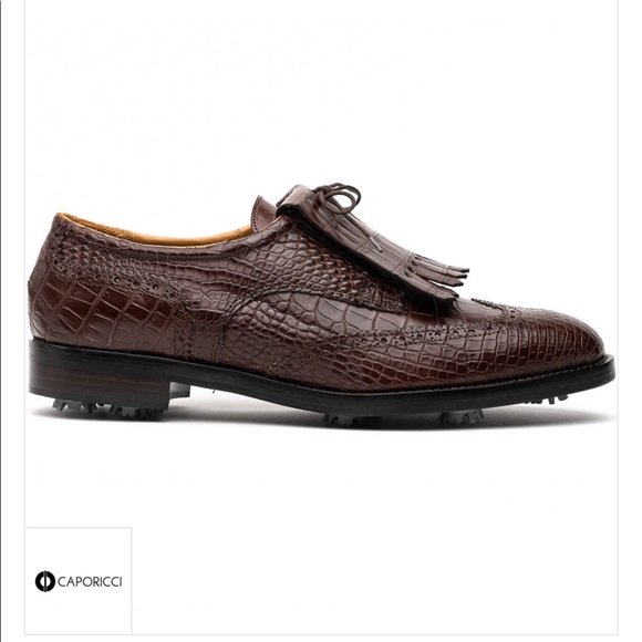 CAPORICCI REAL alligator golf shoes - Picture 2 of 7